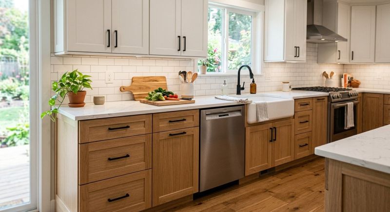 Cherry Cabinet Refacing in Bloomington, IN